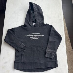 Beau Loves Washed Charcoal Hoodie – unisex Size 6–7Y